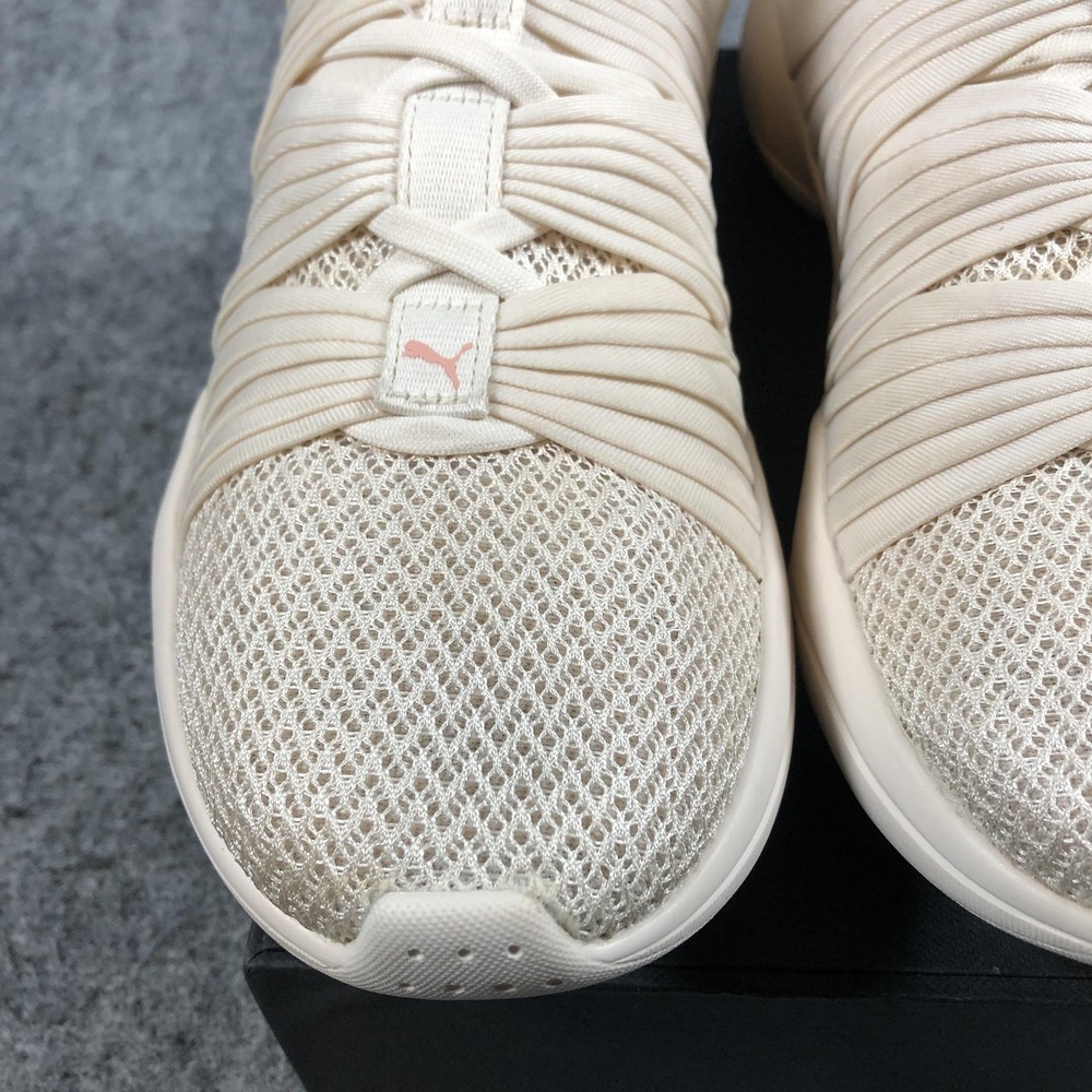 Puma Womens 8.5 Beige Mesh SoftFoam Slip On Athletic Sneakers 192337-08 - Picture 5 of 16